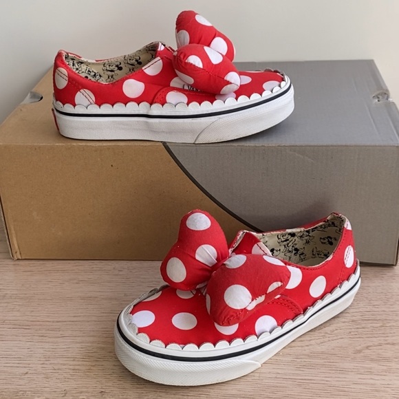 Vans x Disney Minnie Mouse Gore Bow Kids Sneakers - SZ 12 C - Picture 13 of 13